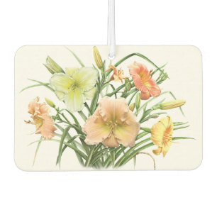 Ambientador Diseño de arte botánico Daylily Bouquet Floral
