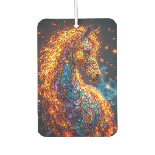 Ambientador Diseño de Caballo de Vidrio Emplomado