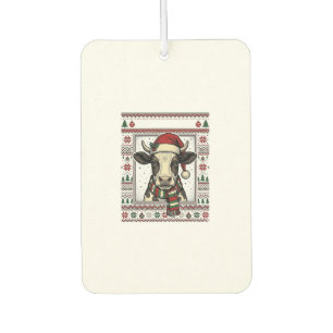 Ambientador Diseño de camisa de suéter feo de vaca de Navidad 