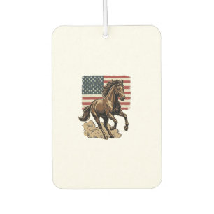 Ambientador Diseño de camiseta de bandera americana de caballo