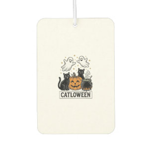 Ambientador Diseño de camiseta de Catloween vintage gato fanta