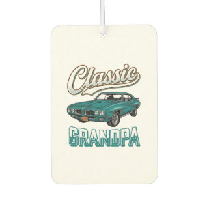 Ambientador Diseño de camiseta de coche vintage de abuelo clás