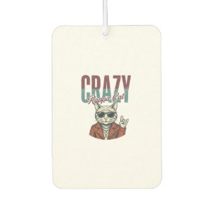 Ambientador Diseño de camiseta de grabado vintage de gato rapp