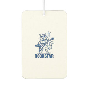 Ambientador Diseño de camiseta de grabado vintage de gato rock