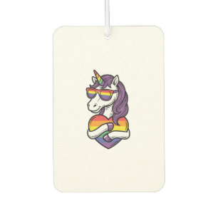 Ambientador Diseño de camiseta de orgullo de corazón de unicor
