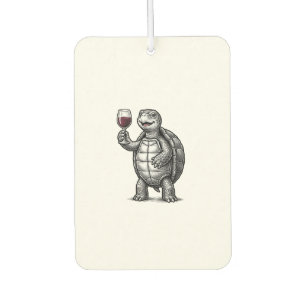 Ambientador Diseño de camiseta de tortuga vintage sosteniendo