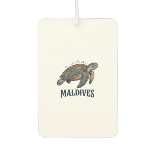 Ambientador Diseño de camiseta de viaje de tortuga marina vint
