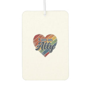 Ambientador Diseño de camiseta vectorial corazón aliado arcoír