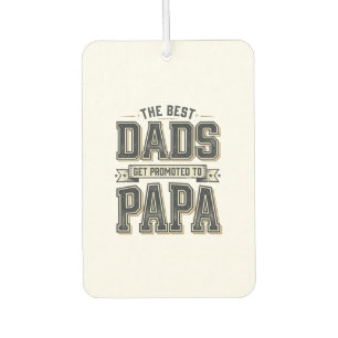 Ambientador Diseño de camiseta Vintage Best Dads Promoted To P
