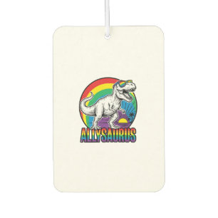 Ambientador Diseño de camiseta vintage de dinosaurio arcoíris