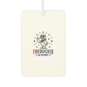 Ambientador Diseño de camiseta vintage de pato patriótico Fire