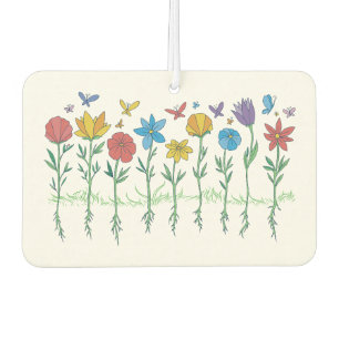 Ambientador diseño de flores en crecimiento