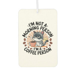 Ambientador Diseño de gato divertido con actitud de café prime