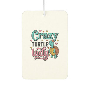 Ambientador Diseño de grabado vintage de la loca señora tortug