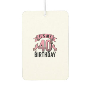 Ambientador Diseño de grabado vintage de unicornio para cumple