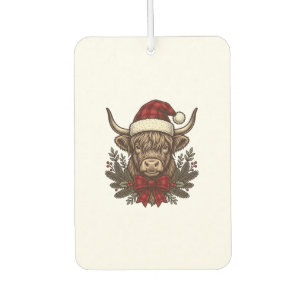 Ambientador Diseño de grabado vintage de vaca altlandesa de Na