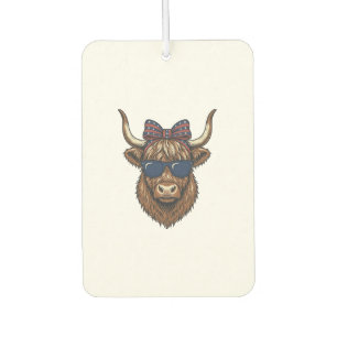 Ambientador Diseño de grabado vintage de vaca altlandesa patri