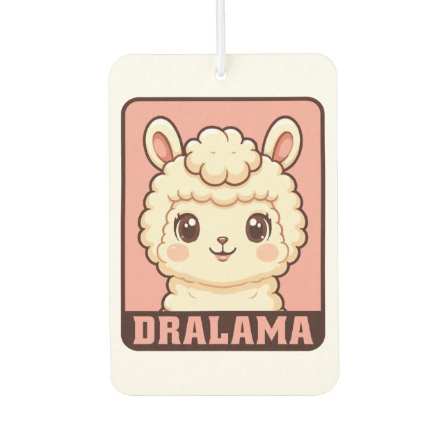 Ambientador Diseño de ilustración de llama adorable (Anverso)