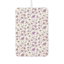 Ambientador Diseño de patrón botánico de flor silvestre púrpur