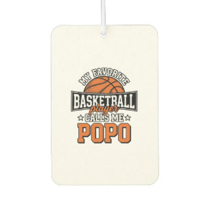 Ambientador Diseño Deportivo Vintage Divertido Baloncesto Popo