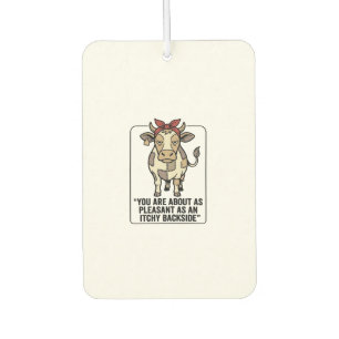 Ambientador Diseño divertido de camiseta vintage de vaca gruño