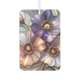 Ambientador Diseño floral de vidrio emplomado elegante en suav