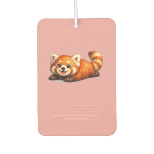 Ambientador Diseño Kawaii de Animal Panda Rojo Lindo Relajándo