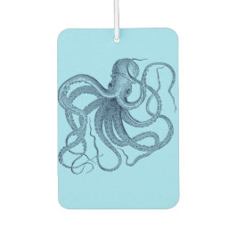 Ambientador Diseño náutico de ilustracion de pulpo azul oscuro