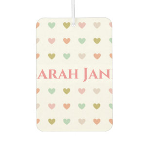 Ambientador Diseño romántico con corazones y ambos nombres
