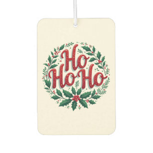 Ambientador Diseño tipográfico de corona de Navidad Ho Ho Ho