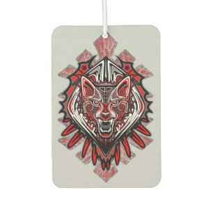 Ambientador Diseño Totémico Tribal Haida de Lobo
