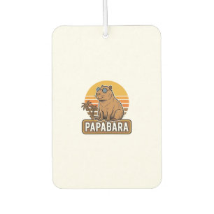 Ambientador Diseño vectorial PAPABARA Capybara padre retro_1