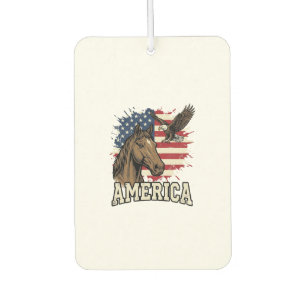 Ambientador Diseño vectorial patriótico águila caballo Vintage