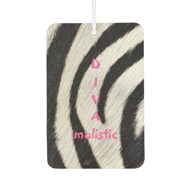 Ambientador DIVAmalistic Zebra Print Air Freshener (Anverso)