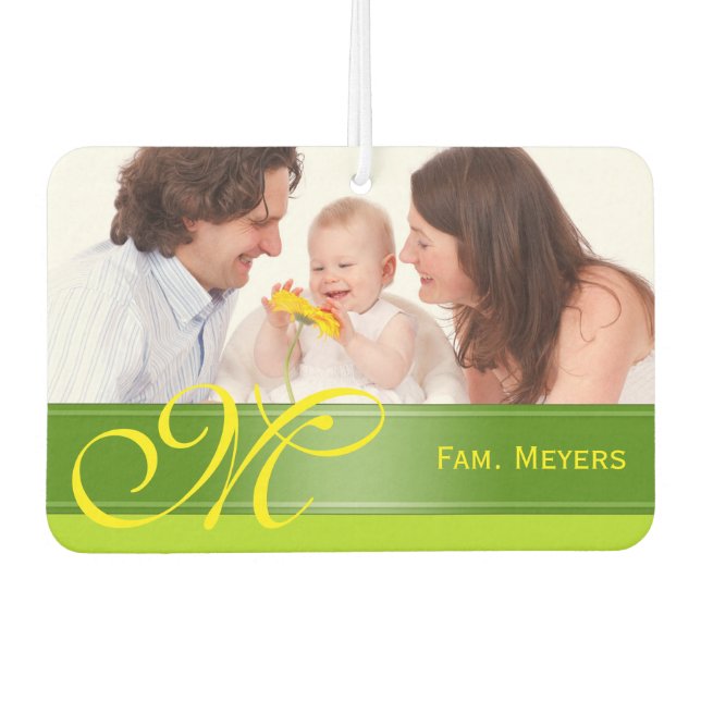 Ambientador DIY - Añadir su propia foto, nombre y monograma (Anverso)