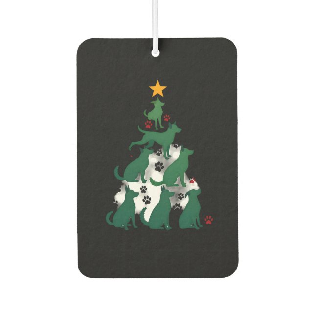 Ambientador Dog Christmas Tree Shirt - Dog Christmas (2) (Anverso)