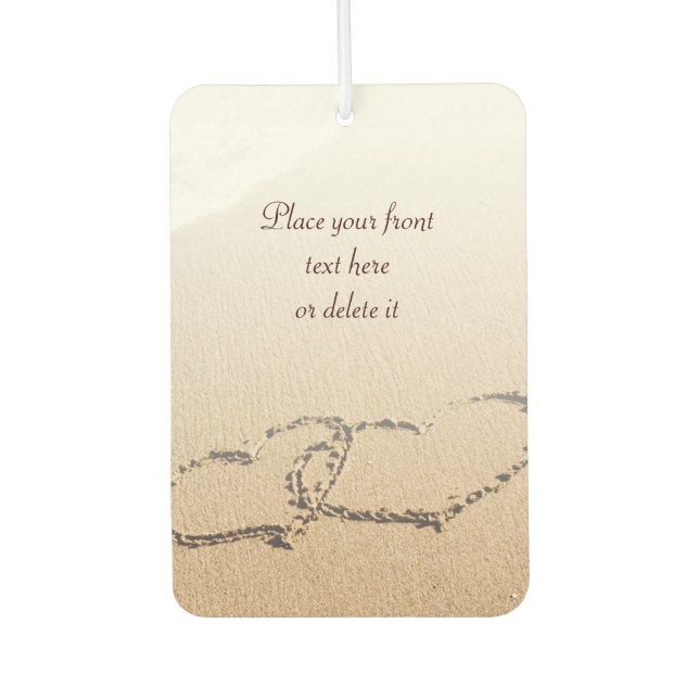 Ambientador Dos Corazones En La Arena (Anverso)