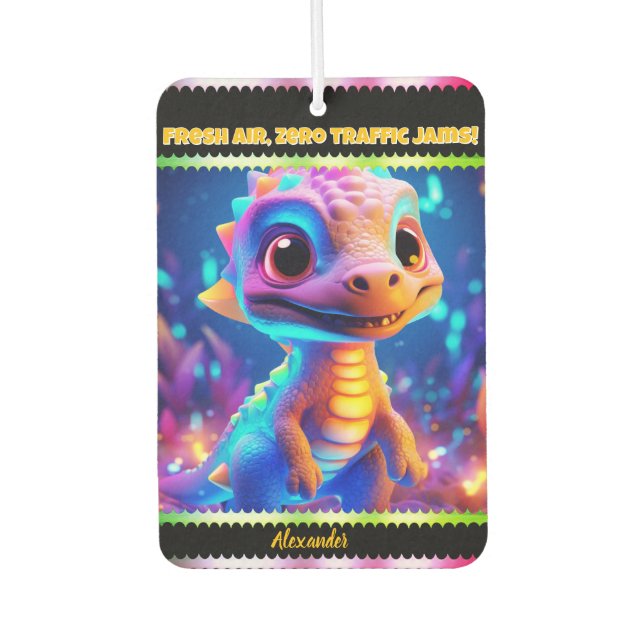 Ambientador Dragón colorido en una escena caprichosa (Anverso)