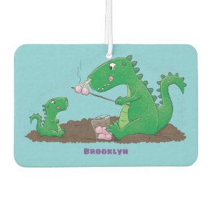 Ambientador dragones cortos asando malvaviscos personalizado