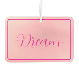 Ambientador "Dream" Letra rosa brillante gradiente rosado