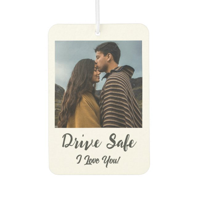 Ambientador Drive Safe, te amo - Foto Personalizado (Anverso)