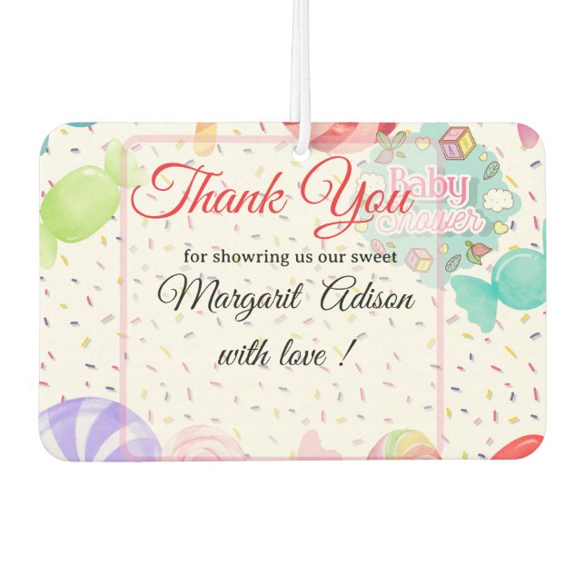 Ambientador ducha de bebé dulce (Anverso)