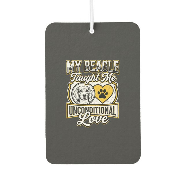 Ambientador Dueño de perro Beagle amor incondicional (Anverso)