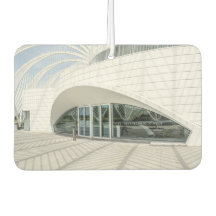 Edificio blanco futurista moderno