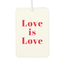 Ambientador "El amor es amor" coche rojo blanco