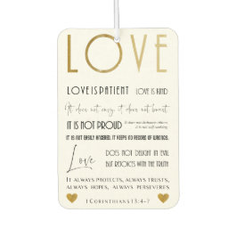 Ambientador El amor es paciente BIble verse Typography Moda de