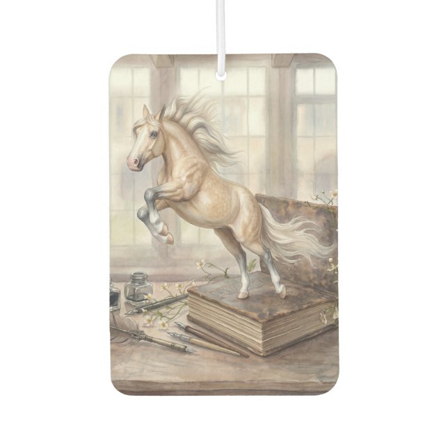 Ambientador El caballo erudito saltando de un libro (Anverso)
