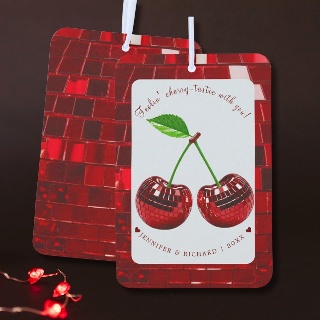Ambientador El día de San Valentín Cherry Disco Ball (Cherry Disco Ball Valentine's Day Air Freshener)