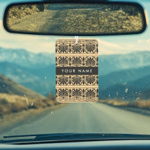 El griego Fret Arabesque Brown, tu nombre, persona