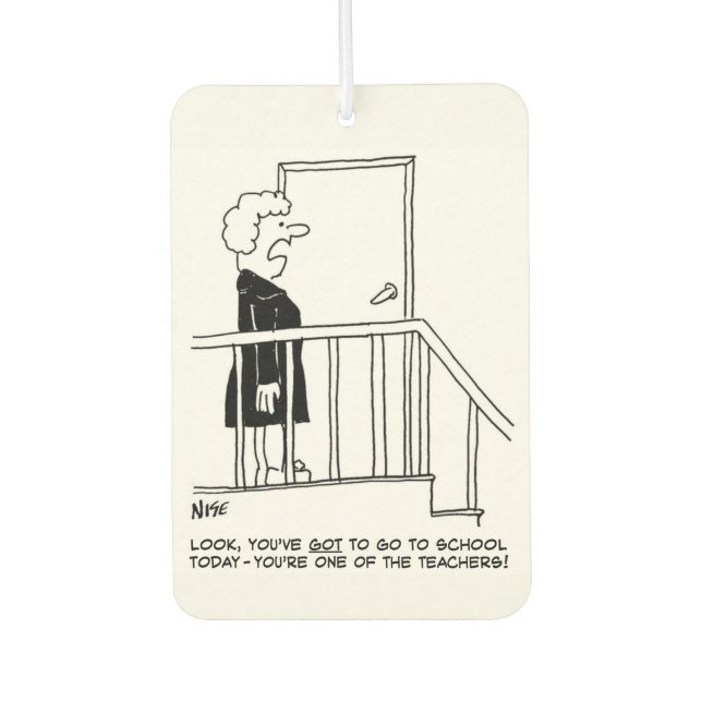 Ambientador El maestro de escuela no quiere ir a la escuela (Anverso)